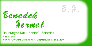 benedek hermel business card